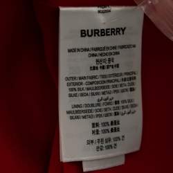 Burberry Red Silk Button Down Maxi Dress M