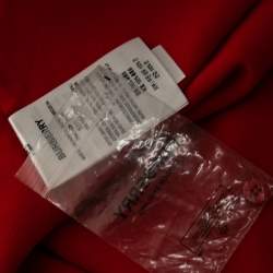 Burberry Red Silk Button Down Maxi Dress M