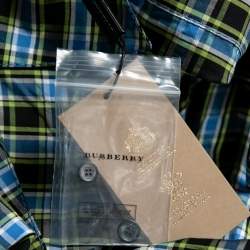 Pre Owned Burberry Blue Lampton Plaid Checked Cotton Belted Jumpsuit S