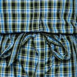 Pre Owned Burberry Blue Lampton Plaid Checked Cotton Belted Jumpsuit S