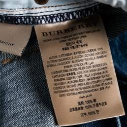 Pre Owned Burberry Navy Blue Denim Straight Fit Jeans S