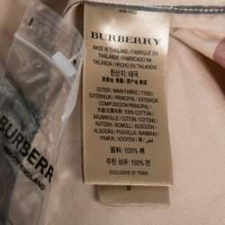 مملوكة مسبقًا Burberry Beige Vintage Check Cotton Button Front Shirt L