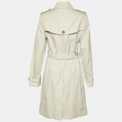 Pre Owned Burberry Beige Cotton Double Breasted Trench Coat M