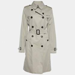 Pre Owned Burberry Beige Cotton Double Breasted Trench Coat M