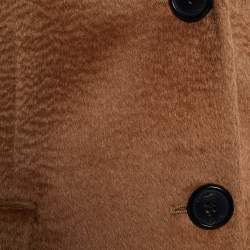 Pre Owned Burberry London Llama Hair and Wool Hutcliffe Coat M