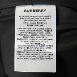 Burberry Black Gabardine Swingate Belted Trench Coat L 