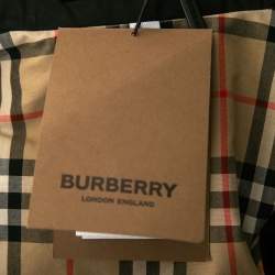 Burberry Black Gabardine Swingate Belted Trench Coat L 