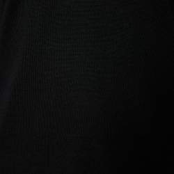 Burberry Black Wool V-Neck Sweater M