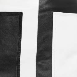 Burberry Color Block Leather Overlay Detail Short Skirt XS