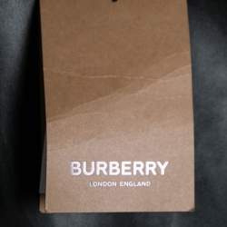 Burberry Black Leather Cut Out Pencil Skirt S