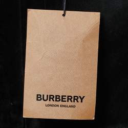 Pre Owned Burberry Black Velvet A-Line Mini Skirt S
