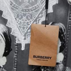 Burberry Multicolor Victorian Print Silk Lace-Trimmed Slip Dress XS