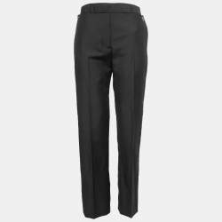 Burberry Black Mohair & Wool Pocket Detail Zohra Trousers S