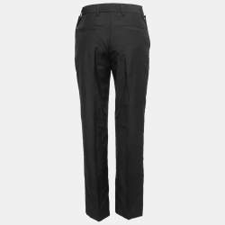 Burberry Black Mohair & Wool Pocket Detail Zohra Trousers S