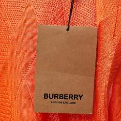 Pre Owned Burberry Orange Diamond Patterned Knit Sleeveless Top M