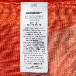 Pre Owned Burberry Orange Diamond Patterned Knit Sleeveless Top M
