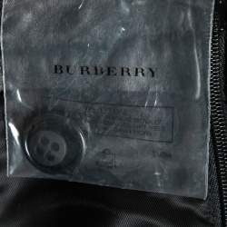 Pre Owned Burberry Black Leather Step-Through Pencil Skirt S