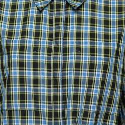 Pre Owned Burberry Blue Checked Cotton Lampton Belted Jumpsuit M