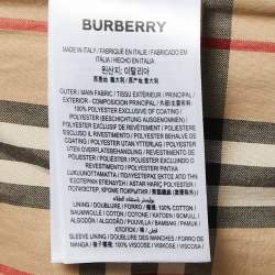 Pre Owned Burberry Red Glossed-Vinyl Belt Detailed Coat S