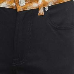 Pre Owned Burberry Black Denim Deer Print Trim Girvan Skinny Jeans S 