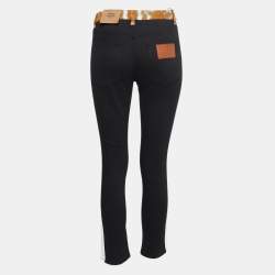 Pre Owned Burberry Black Denim Deer Print Trim Girvan Skinny Jeans S 