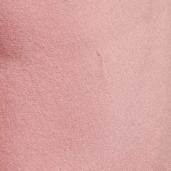 Pre Owned Burberry Dusty Pink Silk Wrap Trench Midi Dress S