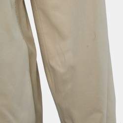 Pre Owned Burberry Beige Synthetic Double Breasted Trench Coat M