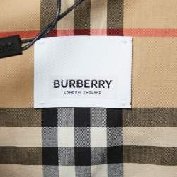 Pre Owned Burberry Black Gabardine Swingate Belted Trench Coat S