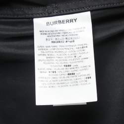 Pre Owned Burberry Black Gabardine Swingate Belted Trench Coat S