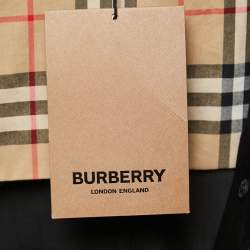 Pre Owned Burberry Black Gabardine Swingate Belted Trench Coat S