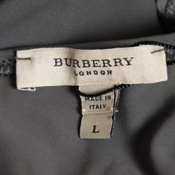 مملوكة مسبقًا Burberry Grey Studded Nylon Bikini L