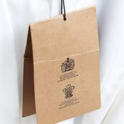 Pre Owned Burberry Off-White Wool Quilted Detail Belted Blazer L