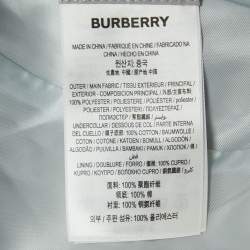 Burberry Grey Nylon Synthetic Zip Front Jacket S