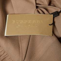Pre Owned Burberry Blush Pink Silk Belted Dress S