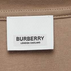 Pre Owned Burberry Brown Horseferry Print Cotton oversized T-Shirt S