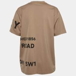 Pre Owned Burberry Brown Horseferry Print Cotton oversized T-Shirt S