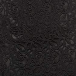 Burberry Black Macrame Lace Midi Pencil Skirt S