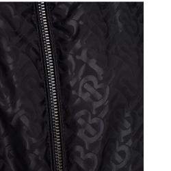 Pre Owned Burberry Black Monogram Patterned Synthetic Jacket M (UK 10)