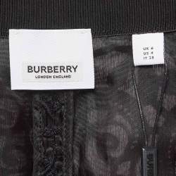 Burberry Black Lace Pencil Midi Skirt S