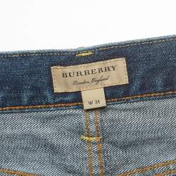 Burberry Blue Denim Straight Fit Jeans L Waist 31"