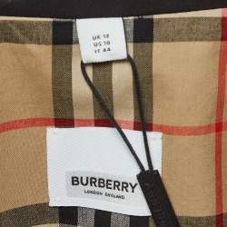 Pre Owned Burberry Black Gabardine Swingate Belted Trench Coat M