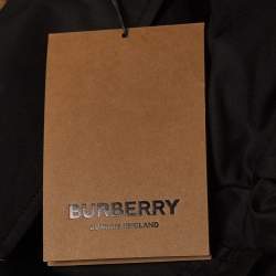Pre Owned Burberry Black Gabardine Swingate Belted Trench Coat M