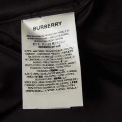 Pre Owned Burberry Black Gabardine Swingate Belted Trench Coat M