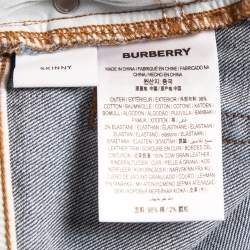 Pre Owned Burberry Blue Denim Mid-Rise Skinny Jeans M Waist 29"