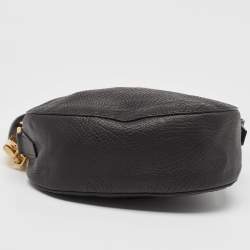 Burberry Black Leather Small Knight Shoulder Bag