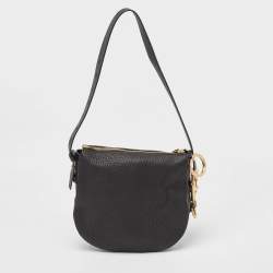 Burberry Black Leather Small Knight Shoulder Bag