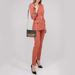 مملوكة مسبقًا حقيبة كروس بربري ماكين جلد وكانفاس كاروهات هاوس 