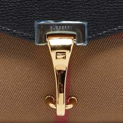 مملوكة مسبقًا حقيبة كروس بربري ماكين جلد وكانفاس كاروهات هاوس 