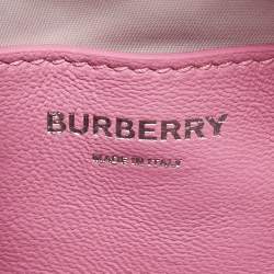 Pre Owned Burberry Pink Quilted Leather Mini Lola Camera Bag