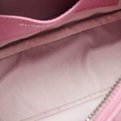 Pre Owned Burberry Pink Quilted Leather Mini Lola Camera Bag